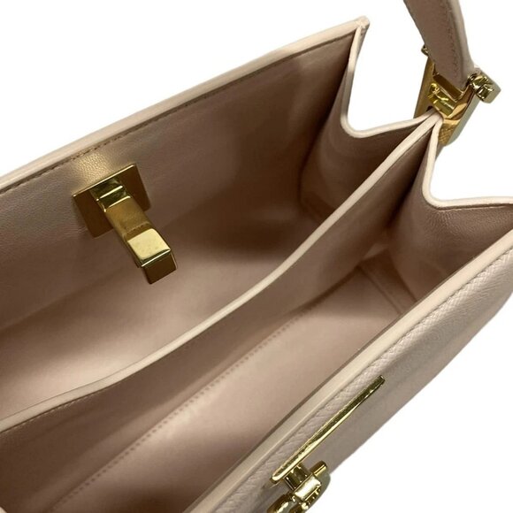 Auth Salvatore Ferragamo Gancini 21A210 Light Pink Leather - Handbag - Picture 14 of 16